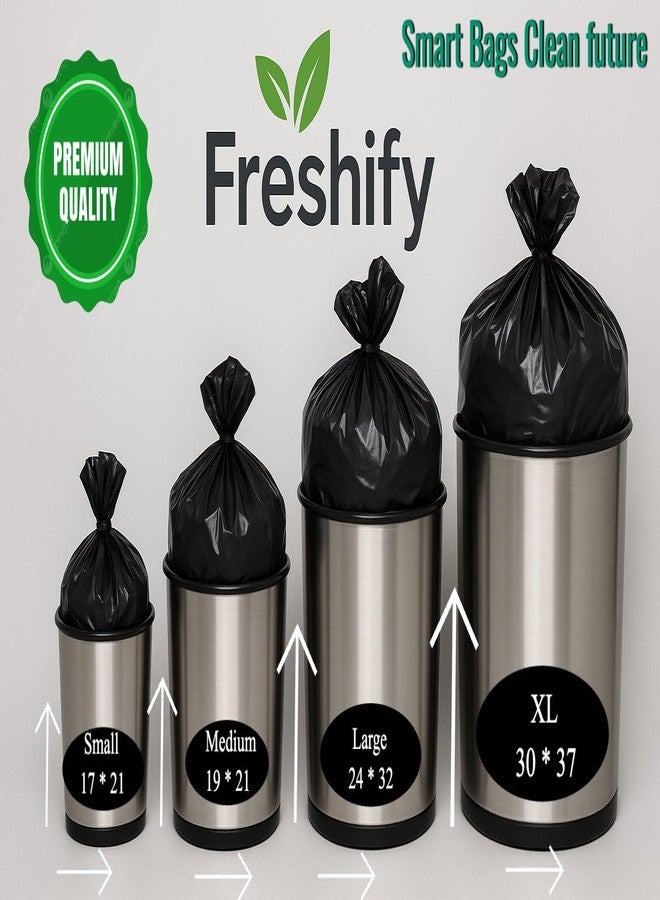 Freshify Premium Garbage Bags | 30 Pcs | Extra Large XL - 30 X 37 | 15 Bags * 2 Rolls | Strong & Leak Proof Dustbin Bag | Black | Perfect for Home And Office Use| Wet And Dry Both - Image 2